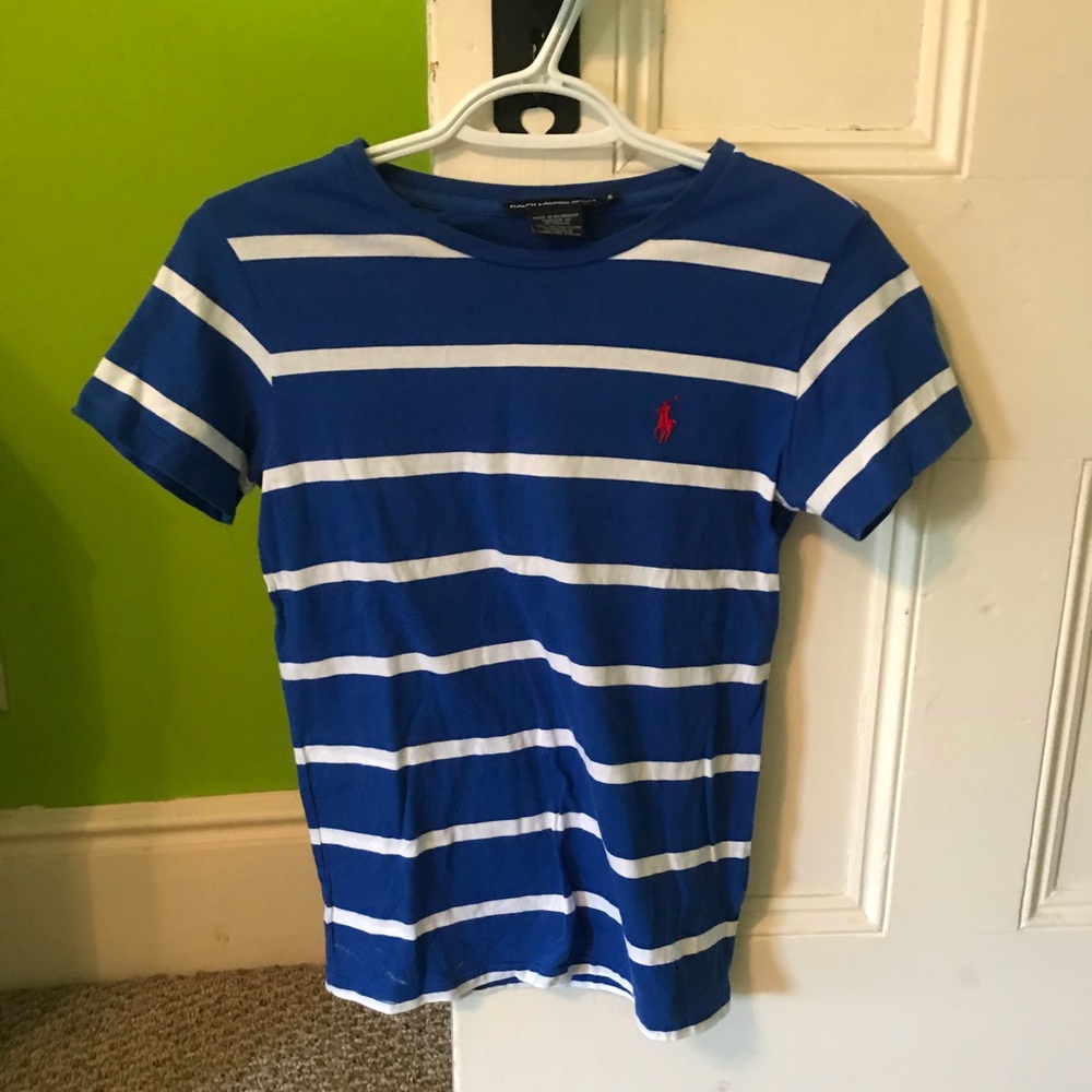 Ralph Lauren blue striped shirt